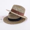 2025 New Men's Women's Wide-brimmed Seaweed Sun Hat Jazz Spring Summer Straw Hat Simple Fashion Topper Sunscreen Sunshade Hat