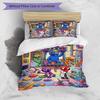 3-teiliges Bettbezug-Set (1 * Bettbezug + 2 * Kissenbezug, ohne Kern), Spiel Rainbow Friends Druck Bettwäsche-Set, Schlafzimmer-Dekoration, Ganzjahres, Geburtstagsgeschenk