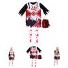 Vibrant And Comfortable Girls Zombie Cheerleader Dress Costume For Halloween