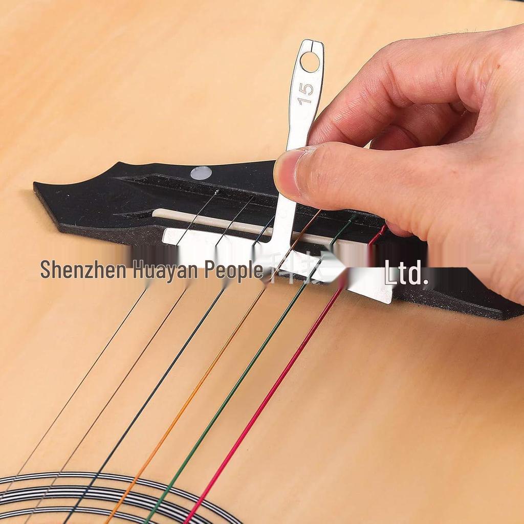 Guitar Repair Tool Set: T-Square, String Height Ruler, Sanding Files & More - 16 Pieces