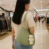 Solid Color PU Leather Shoulder Bag Soft Handbag Crossbody Bag Tote Bag  Shopping