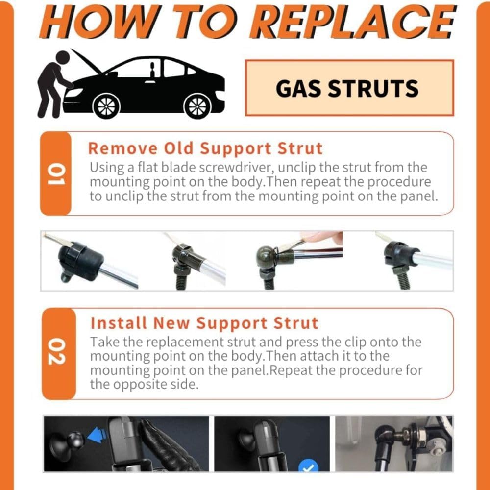 Pickup Tailgate Assists Compatible with Volkswagen Amarok 2011-2022 Shock Lift Supports Rear Gas Dampers Springs Kit No-Drill Bolt-on