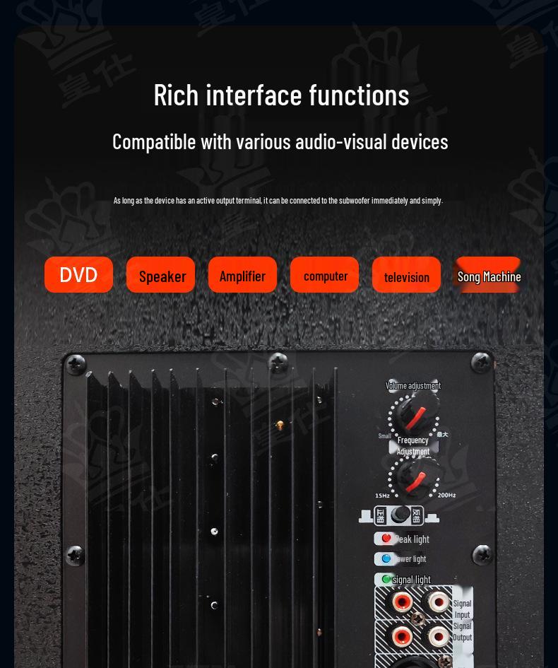 Huangshi Dual 12" High-Power Active Professional Stage Subwoofer with Super Bass
