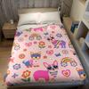 Colorful Puppy & Floral Flannel Blanket Warm Soft Halloween Christmas Couch Warm Cozy Decorative Decor Gift for All Season