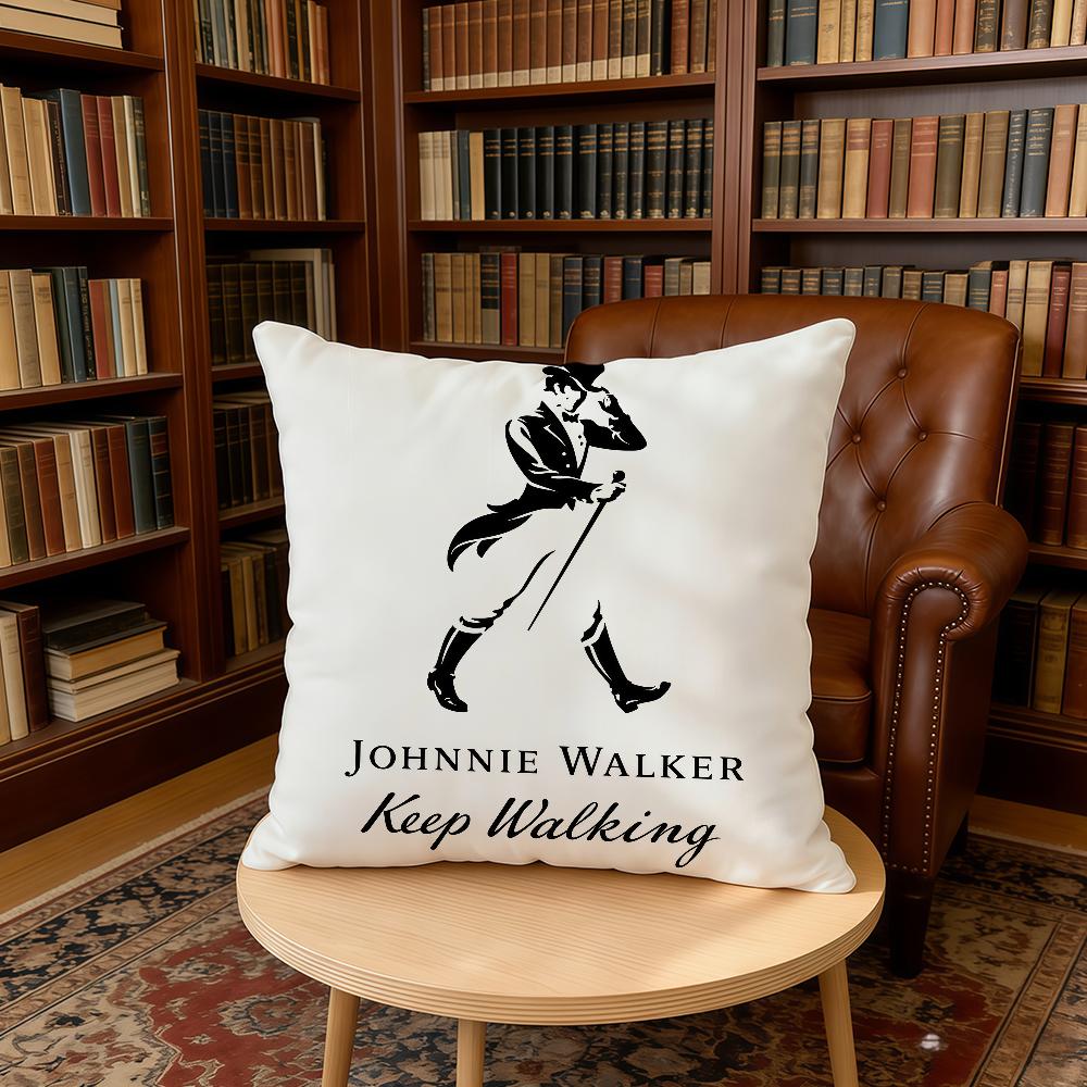 J-JOHNNIE W-WALKER Beer cushion cover Home Office Birthday Anniversary Gifts Soft Skin Friendly Cushion Cover 30cmx30cm