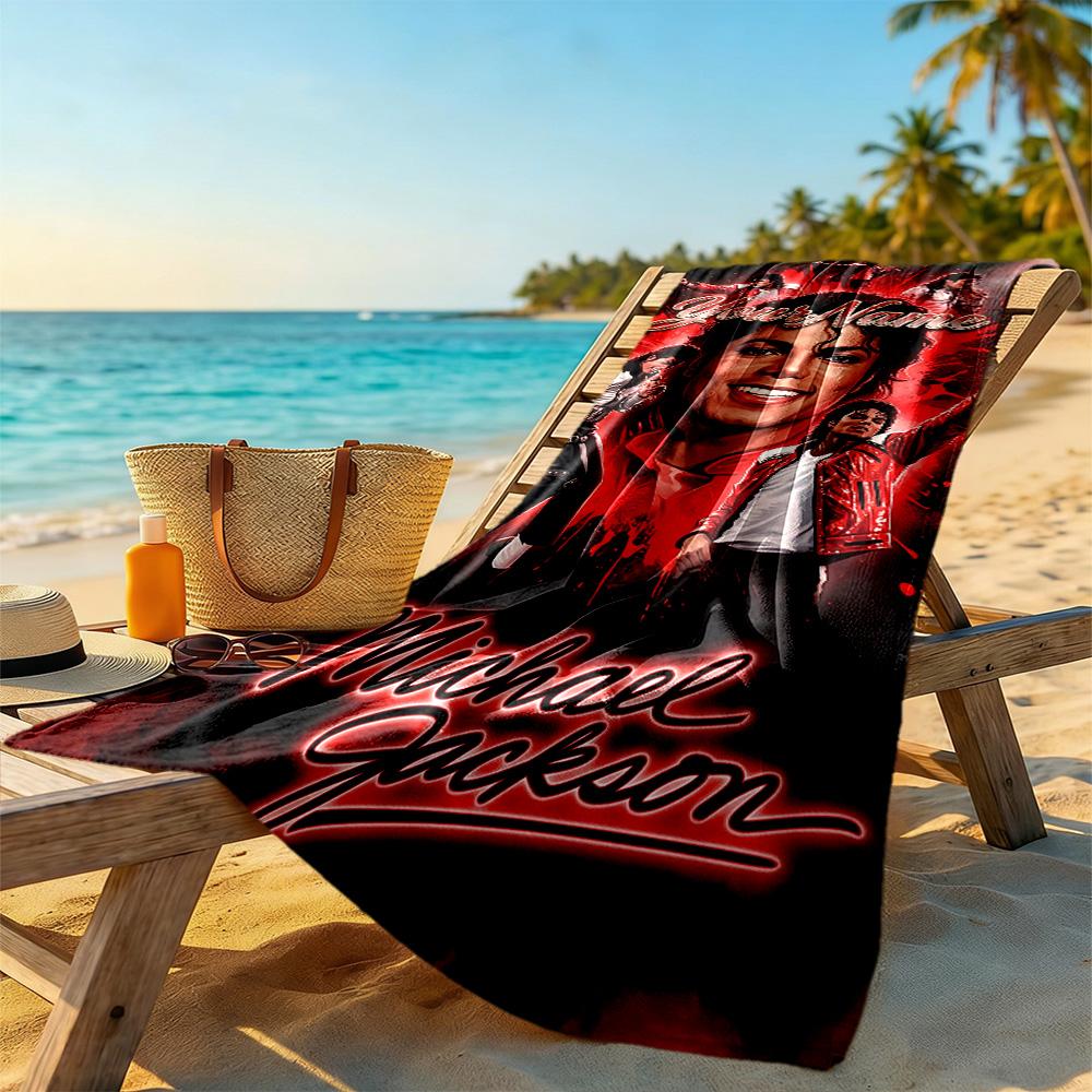 Michael Jackson Personalized Name Beach Towel High Absorbency & Quick-Dry Portable for SwimmingBeachCamping Travel Beach AccessoriesGym