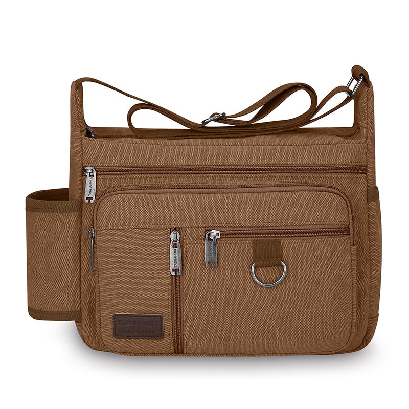 Bolsa Transversal de Lona Vintage para Homens - Bolsa de Ombro Estilosa Tote Mensageiro (Portátil Durável para Viagem e Uso Diário)