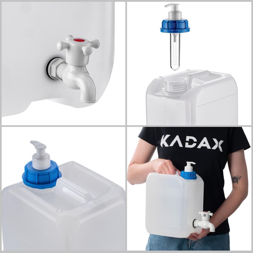 KADAX Water Canister Washbasin Container Canister Soap Dispenser Liquids 5L With Tap