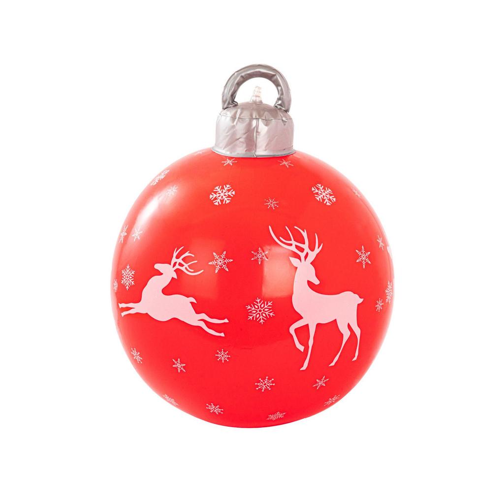Eco-friendly Inflatable Christmas Ball Decoration - Durable PVC Holiday Ornament