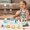 Puppenhaus-Möbelset, Puppenhaus, Badezimmer/Küche/Kühlschrank/Waschmaschine, Wäscheservice, Kinder-Puppenhaus, Miniatur, Rollenspiel-Spielzeug