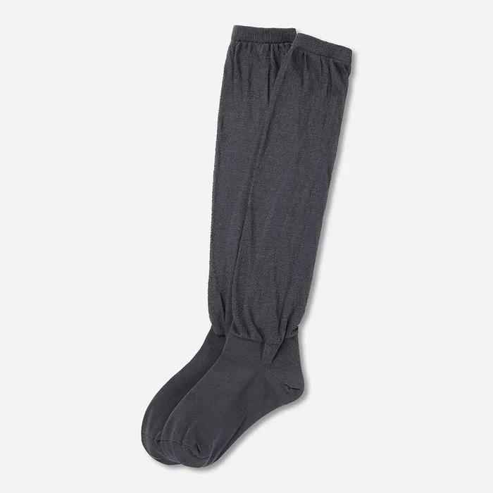 [OTZH/Self] Sheer Knee Socks_Charcoal