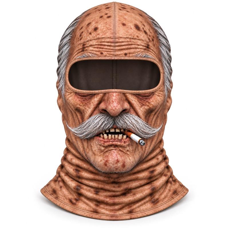 Riding Warm Headgear for Outdoor Sports, Ski Mask, Winter and Autumn Animal Pattern Funny Face Mask