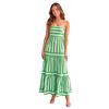 GMXIA Women's Striped Positioning Print Halter Halter Pocket Dress for Women