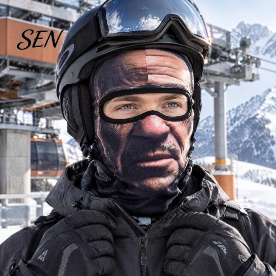 Head Protection Face Mask Funny Old Man Ski Mask, Full Neck Coverage Balaclava, Quick Drying Windproof Cover for Outdoor Cycling Sports Shield