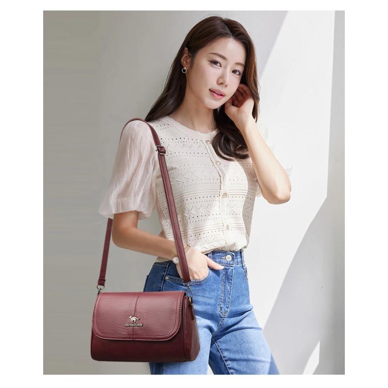 Geantă crossbody pentru femei din piele PU moale de înaltă calitate, geantă de umăr la modă pentru femei potrivită pentru uz zilnic, cumpărături, navetă