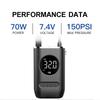 Car Air Pump Portable Mini Self Propelled Electric Tire Pump Air Pump Handheld Wireless Digital Display Charging Pump