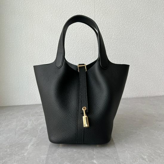 Women's Classic Versatile Cowhide Leather Bucket Bag