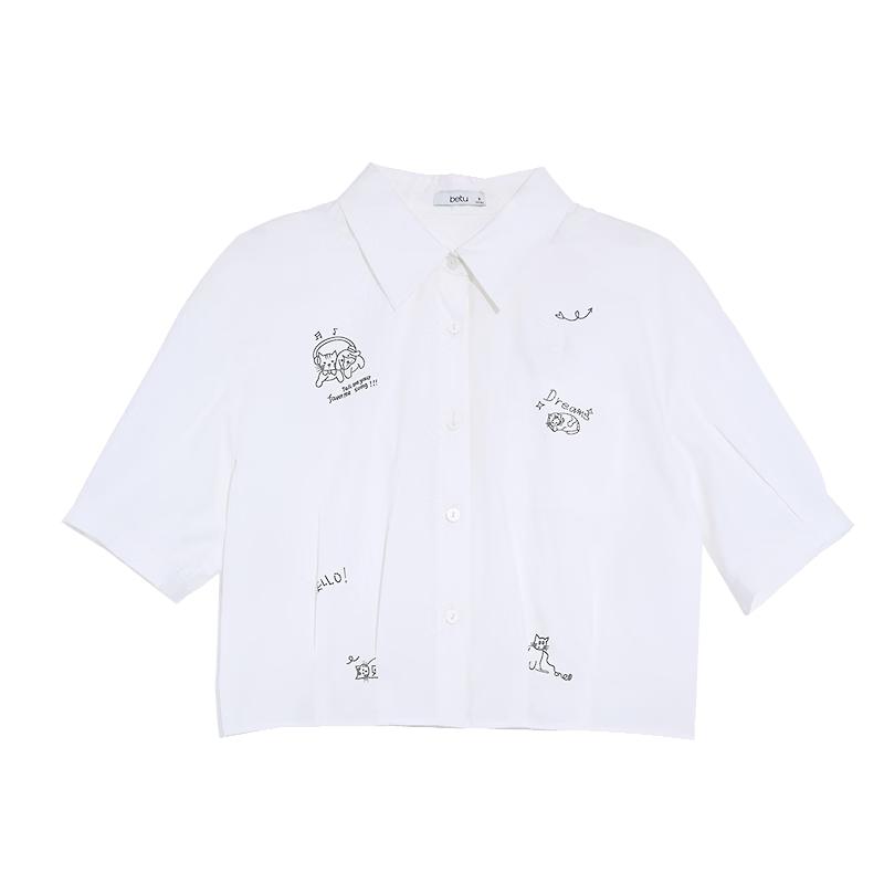 Betu Women s Fun Print Cotton Shirt M