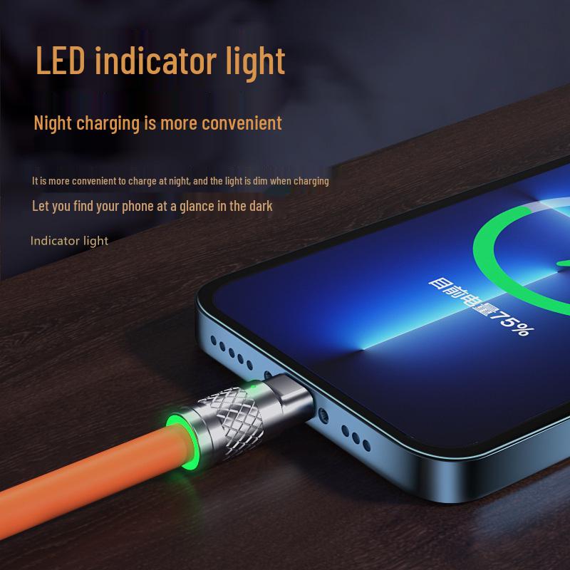 8-Color Fast Charging Zinc Alloy 3-in-1 Mecha Data Cable