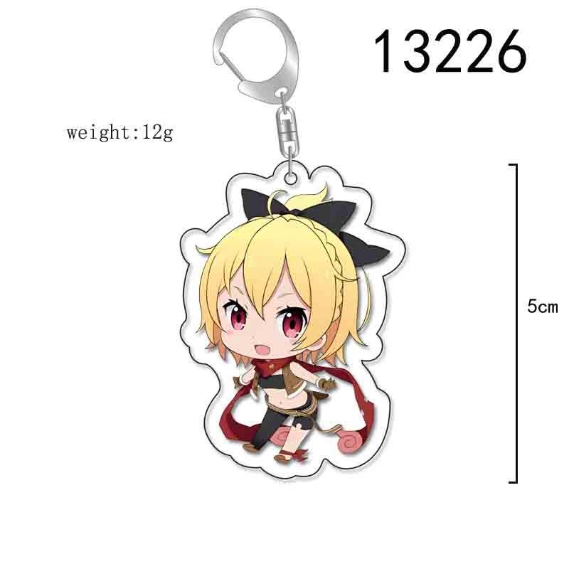 Re:Zero Anime Rem & Ram Acrylic Pendant Keychain Custom Design