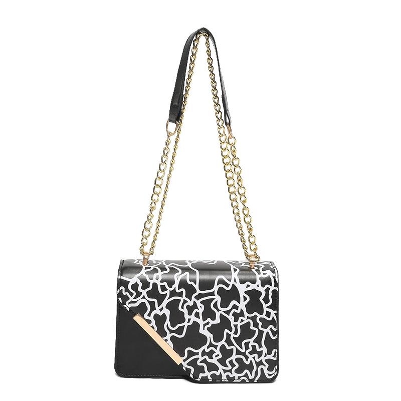 

Текстурная контрастная цветная вставка на плечевой сумке, женская сумка 2024 лето новая модель, популярная в этом году женская сумка-мессенджер с геометрическим узором чёрный