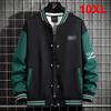 10XL Plus Size Baseball Jacket Men Fashion Casual Patchwork Jacket Coat Male Varsity Jacket Coat Big Size