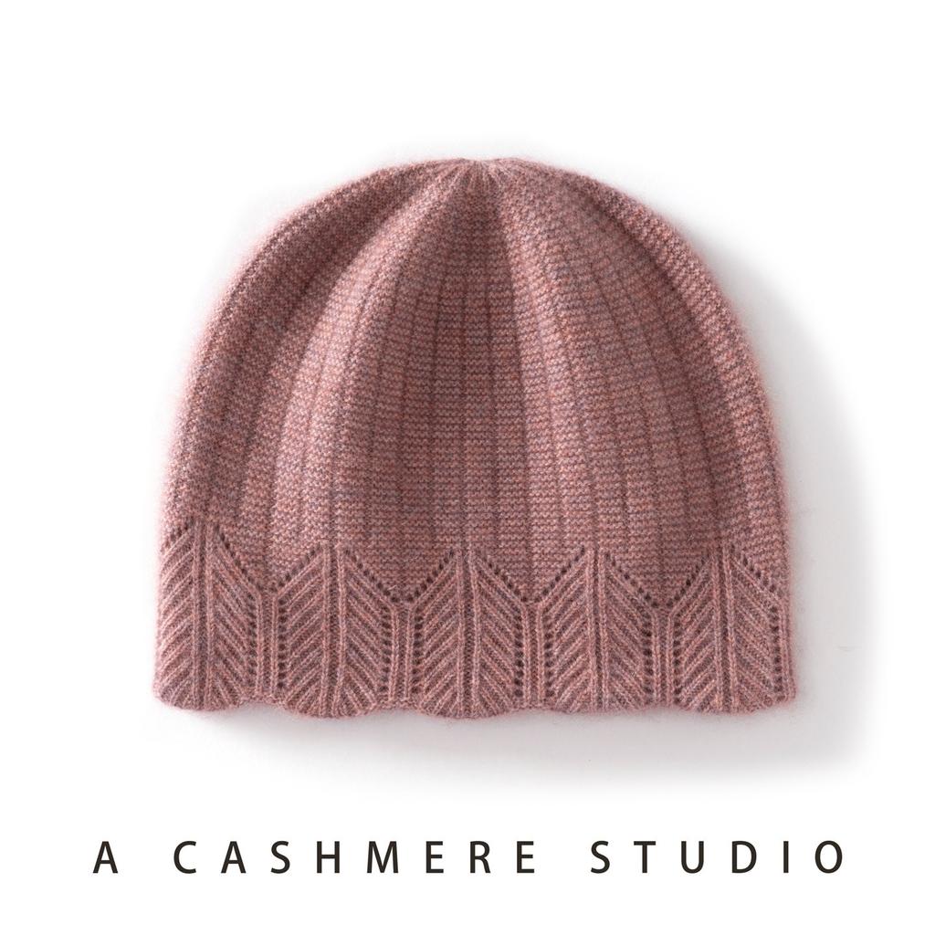First-line Cashmere Hat Women's Simple Fashion Double-layer Thickened Knitted Hat Thermal Ear Protection Hat Headgear Hat