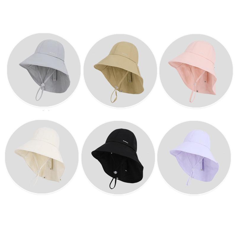 Summer Outdoor Large-Brim Sunshade Hat Women's Quick-Drying Waterproof Shawl Neck Protection Basin Breathable Fisherman Hat