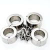 Stainless Steel Extra Heavy Locking Handcuffs, Foot Cuffs & Collar Set for Adult Use