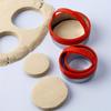 Red Round Cookie Cutter Set Of 3 With Handle Stainless Steel Molds Baking Dough Cake DIY Tools