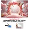 2D Dreamy Pink Curtain Backdrop with Sparkles and Balloons for Gender Reveals, Bridal Events and TV Shoots
