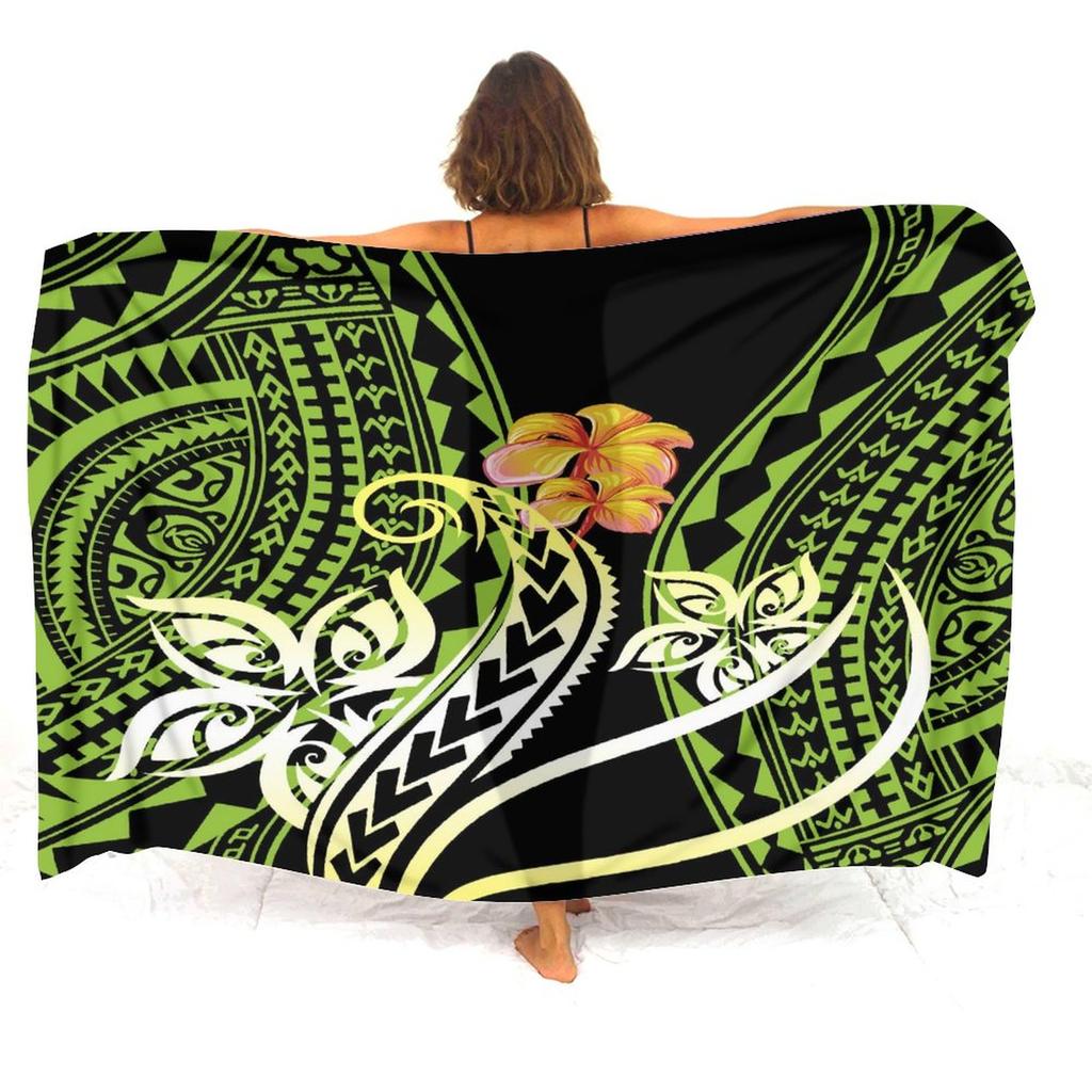 Resort Seaside Tourism Tribal Ethnic Style Women'S Sarong Polynesian Print Custom Seaside Beach Dress