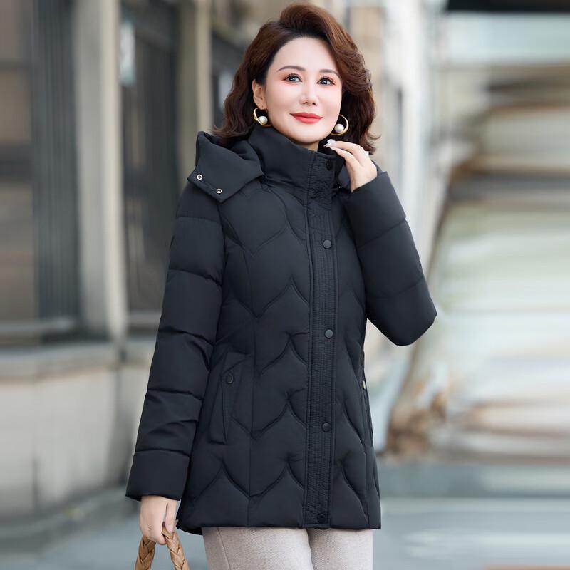 Hodo Women's Mid-length Hooded Winter Padded Jacket