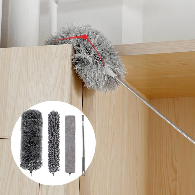Household Dusting Feather Duster With Extendable Rod For Home Office And Cleaning Use