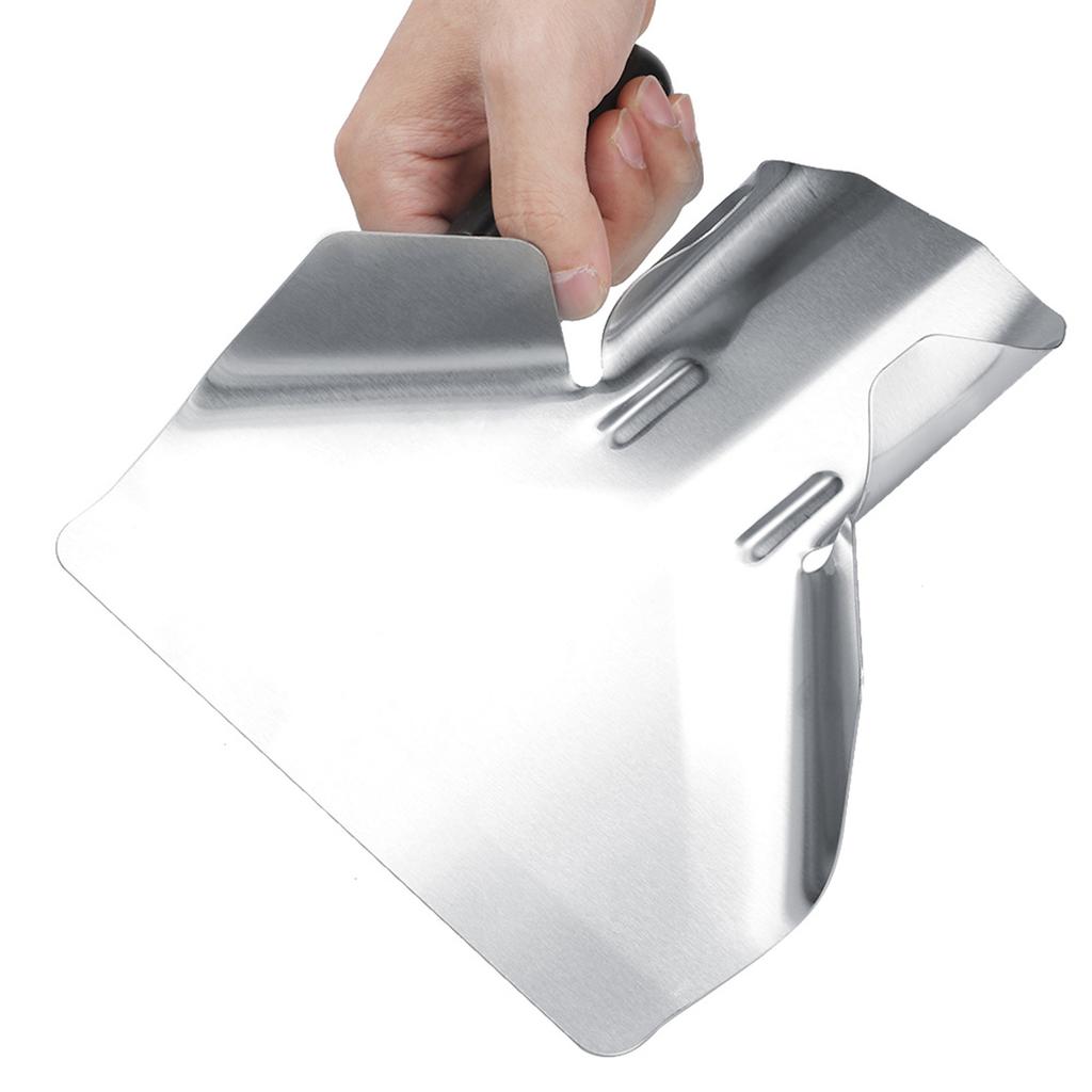 Multi Functional Kitchen Thicken Stainless Steel French Fries Shovel Chips Bagger Scooper
