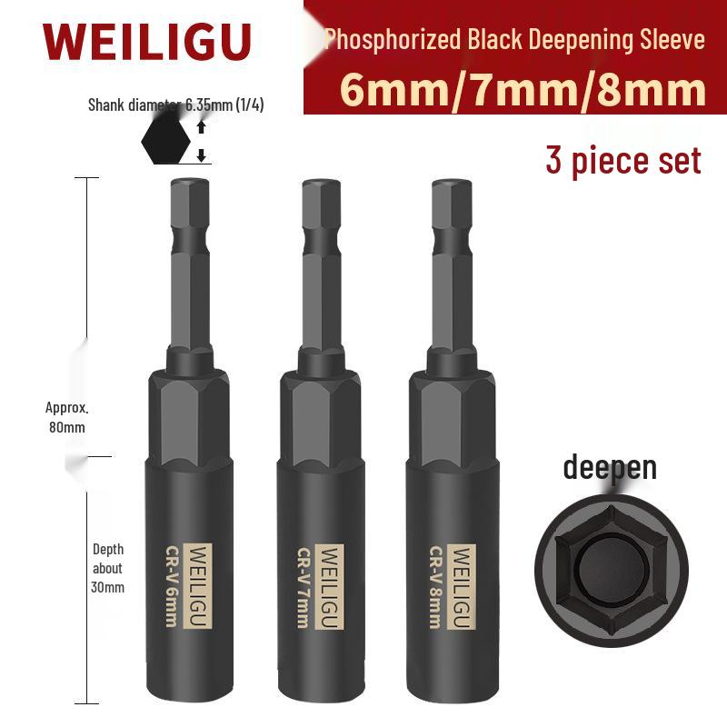 Black Phosphate Hex Socket Head Drill Bit Set 6-17mm