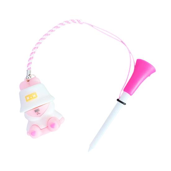 Anti Lost Golf Tee Hanger with Tee Colorful Cartoon Plastic Tee Hoop Ring with Strap Golf Accessories for Men Women Golfer Gifts