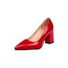 High heels women's new women's shoes spring pointed head shallow mouth single shoes women's thick heel middle heel fashion shoes size 43