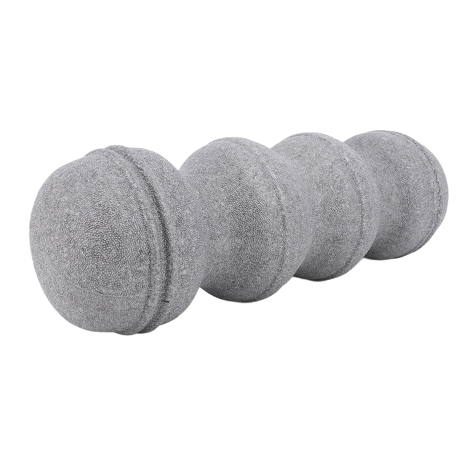 

Ролик для йоги 75 твердости Высокой плотности EPP Надежный захват Круглые концы Канавка Упражнения Тренировка Ролик для серебряный серый