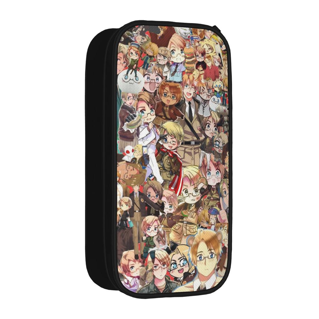 Hetalias Axis Powers Pencil Cases Classic Pen Bag Girls Boys Large Storage School Supplies Zipper Pencilcases