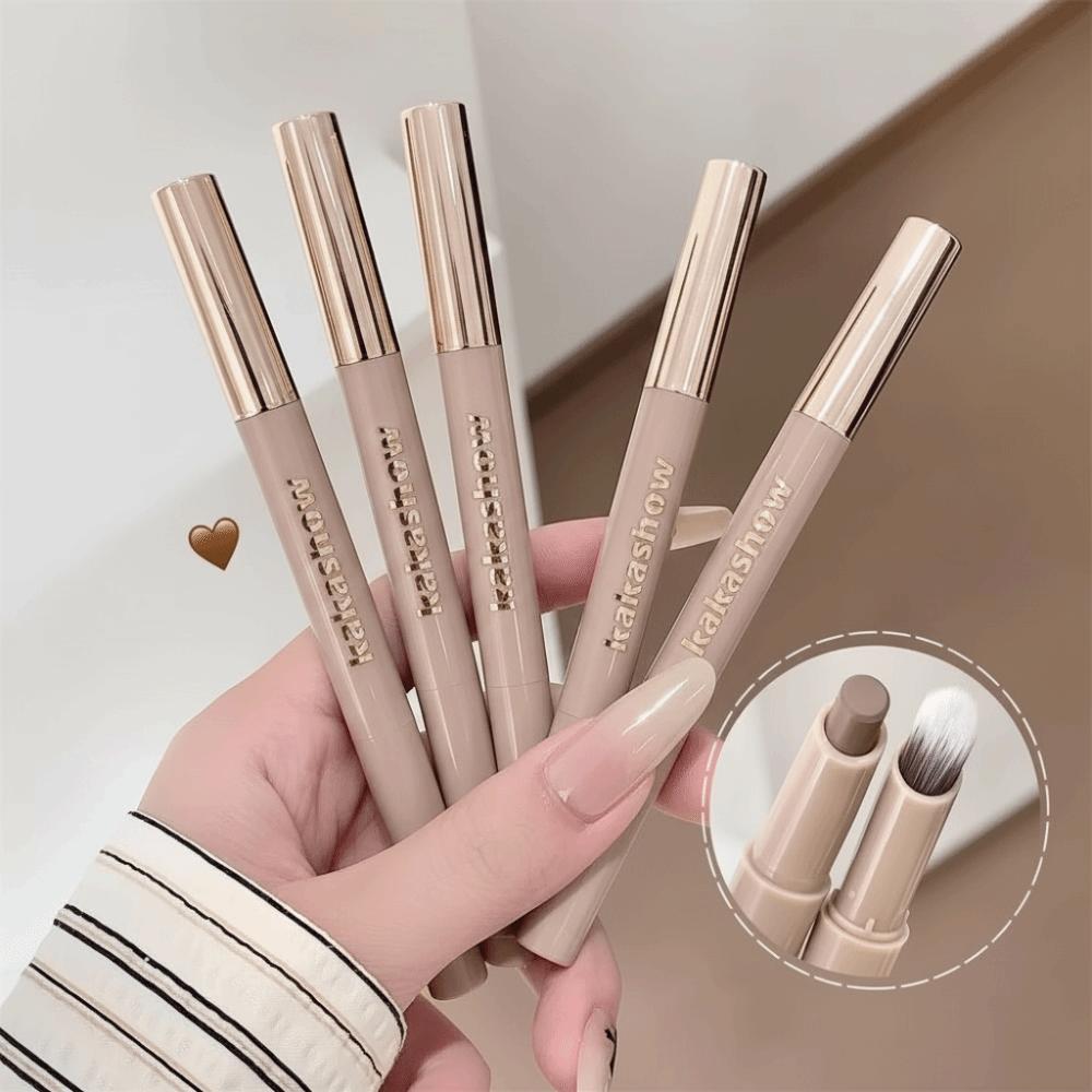 Long Lasting 3D Contouring Pen Matte Finish Waterproof Facial Contour Stick With Brush Cream-Textured Nose Shadow Contour Pen
