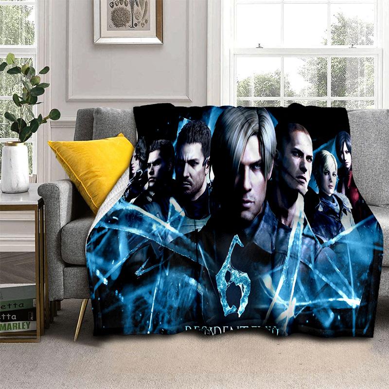 3D R-Resident Evil herní deka, měkká deka pro domácí ložnici pohovka pohovka piknik cestovní kancelářská přikrývka deka kid