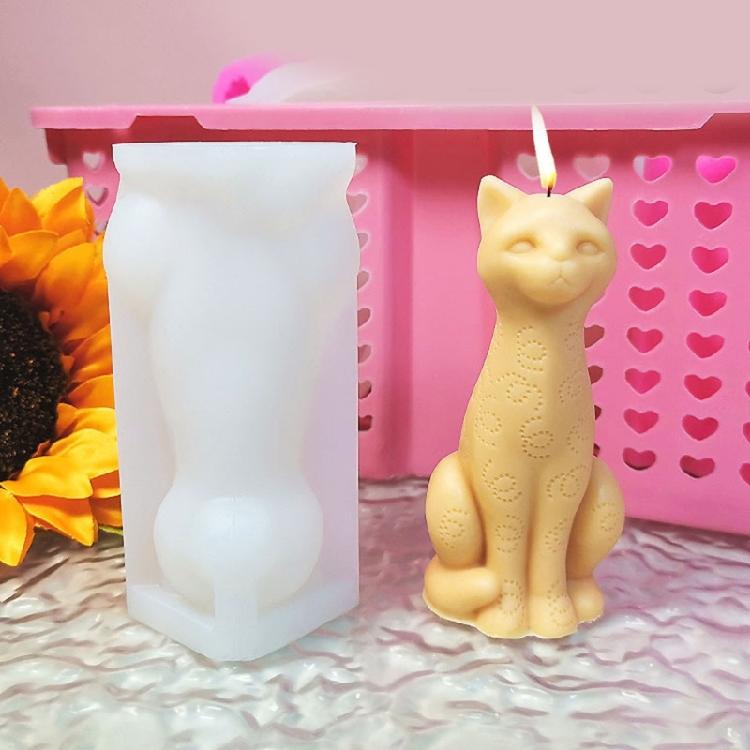 Multipurpose 3D Lovely Cats Flexible Silicone Mold Portable for Resin and Plaster Art Projects and Special Gifts