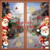 Cartoon Style Christmas Wall Stickers 3D Design Holiday Decorations Window Decals  New Year Decor