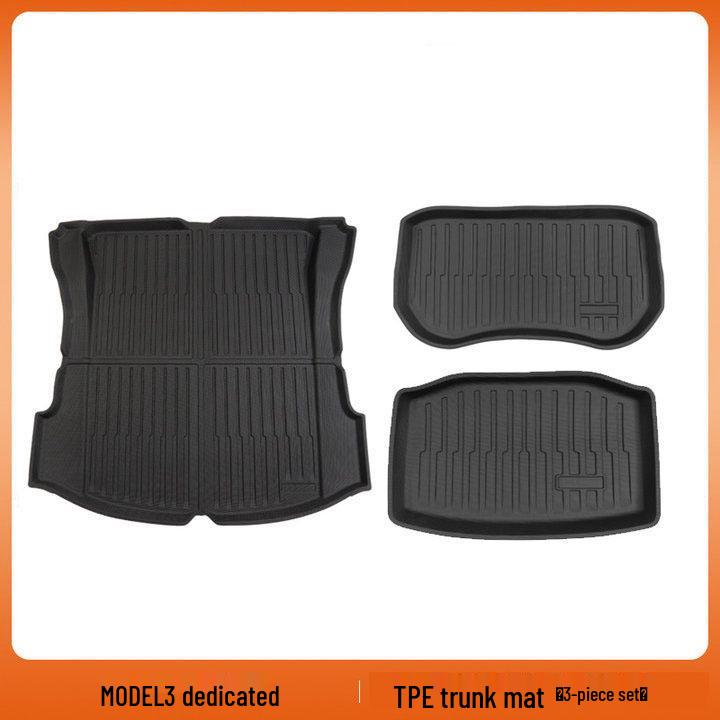 Tesla Model 3/Y Front & Rear Waterproof Trunk Mats - Original TPE Texture Accessories