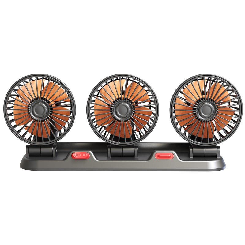 Adjustable Dual-Head Mini Car Fan for Summer