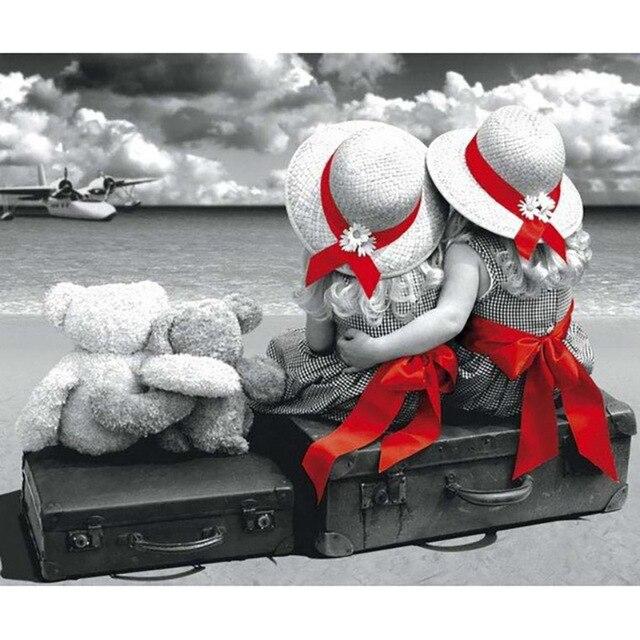 DIY Diamond Painting Flowers Rose Full Square Round Scenery City Street Diamond Mosaic Black And Red Cross Stitch Handmade Gift