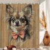 Waterproof Shower Curtain Dog Portrait Chihuahua Pet Lover Bathroom Decor Watercolor Art Cute Animal Shower Liner Gift Decoratio