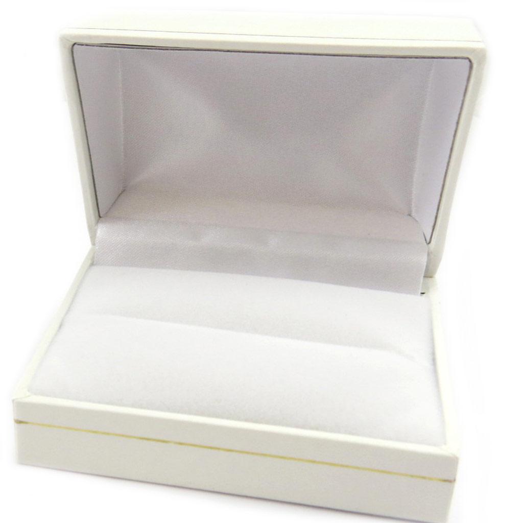 Les Trésors De Lily [E8811] - 'Ministre' White Alliance Ring Box