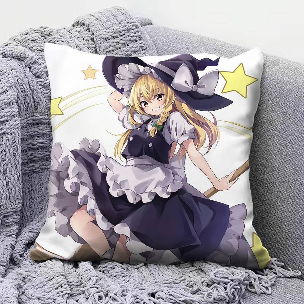 Touhou Project Marisa Kirisame Pillow Covers Home Sofa Cushion Covers and Aecorative Custom